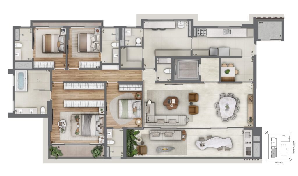 apartamentos no casa piauí higienópolis